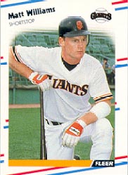 1988 Fleer Baseball Cards      101     Matt Williams RC